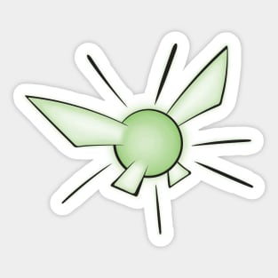 Glowing Fairy, Green Sticker